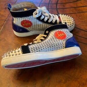 Louboutin snickers size 40 Paris mesh side 40 black blue slightly used